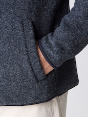 Navy Blue Wool Blend Shawl Cardigan - Image 5 of 10