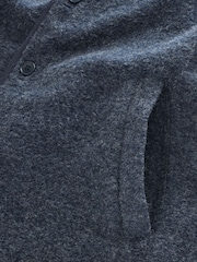 Navy Blue Wool Blend Shawl Cardigan - Image 9 of 10