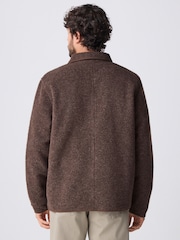 Chocolate Brown Wool Blend Shawl Cardigan - Image 3 of 9