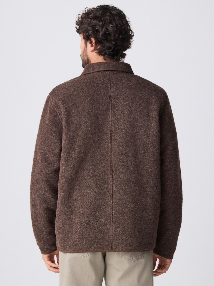 Chocolate Brown Wool Blend Shawl Cardigan - Image 3 of 9