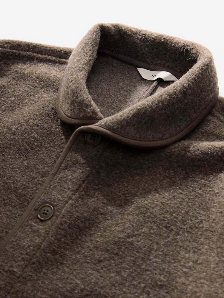 Chocolate Brown Wool Blend Shawl Cardigan - Image 9 of 9