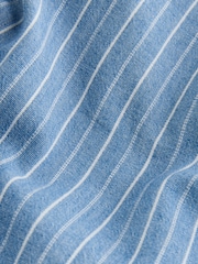 Rayure bleu moyen - Chemise légère en jean 100% coton - Image 7 de 7