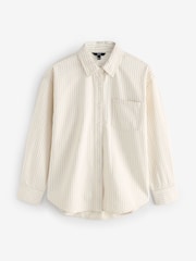 White Stripe Relaxed Denim Shirt - Image 6 of 8