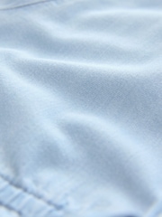 Blue Embroidered 100% Cotton Tie Front Lightweight Denim Top - Image 8 of 8