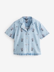 Valkaisuainepesu - Kukallinen Brodeerattu Denim 100% Puuvilla Paidat - Kuva 6 / 8