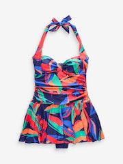 Pink - JD Williams Non Wired Halter Swimdress - Image 5 of 5