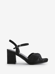JD Williams Black Strappy Platform Sandals In Wide Fit - Image 5 of 5