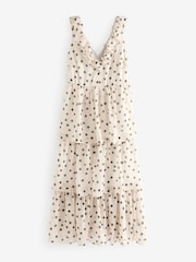 JD Williams Natural Frill Tiered Chiffon Dress - Image 5 of 5