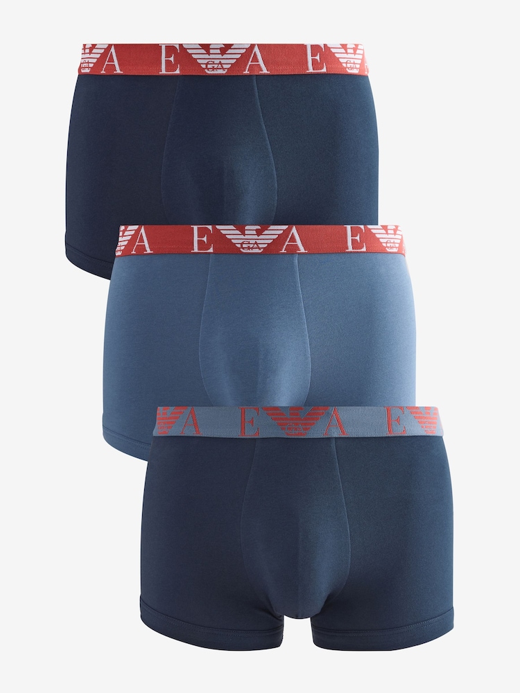 Emporio Armani Underwear Logo Band Boxers 3 Pack - Image 1 of 5