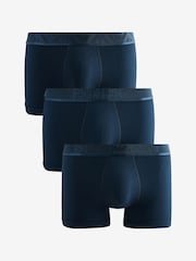 Emporio Armani EA7 Blue Tonal Logo Band Boxers 3 Pack - Image 1 of 5