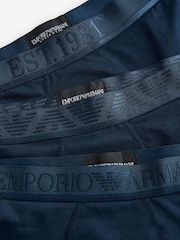 Emporio Armani EA7 Blue Tonal Logo Band Boxers 3 Pack - Image 5 of 5