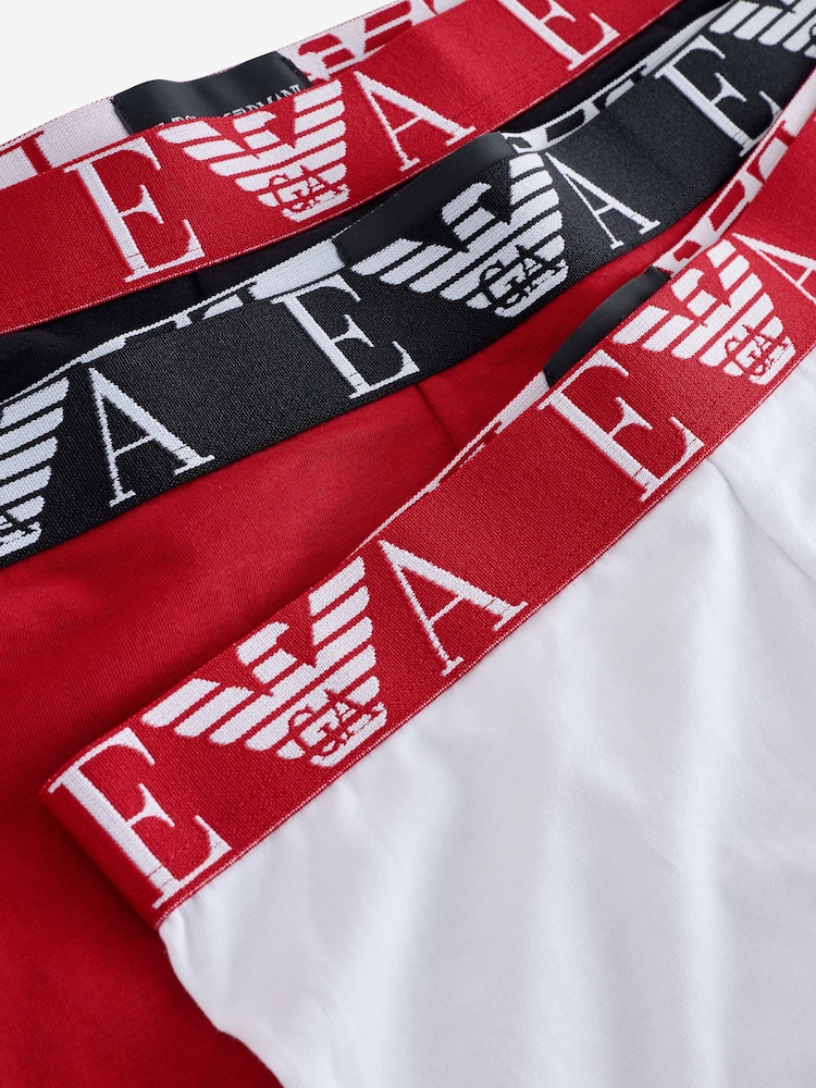 Emporio Armani Underwear Logo Band Boxers 3 Pack - Image 5 of 5