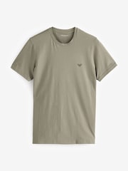 Emporio Armani EA7 Green Nightwear Top and Short Set - Image 2 of 7