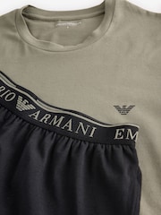 Emporio Armani EA7 Green Nightwear Top and Short Set - Image 6 of 7