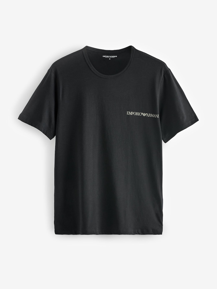 Emporio Armani EA7 Bodywear Black T-Shirts 2 Pack - Image 3 of 3