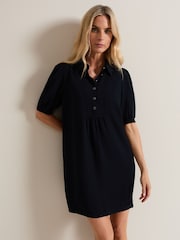 Phase Eight Blue Claudia Button Swing Mini Dress - Image 1 of 6