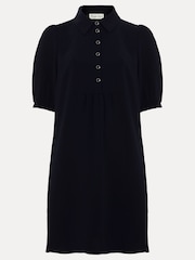 Phase Eight Blue Claudia Button Swing Mini Dress - Image 6 of 6