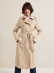 Phase Eight Natural Cheryl Camel Long Fitted Trench Coat - Image 1 of 7