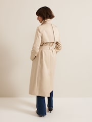 Phase Eight Natural Cheryl Camel Long Fitted Trench Coat - Image 2 of 7