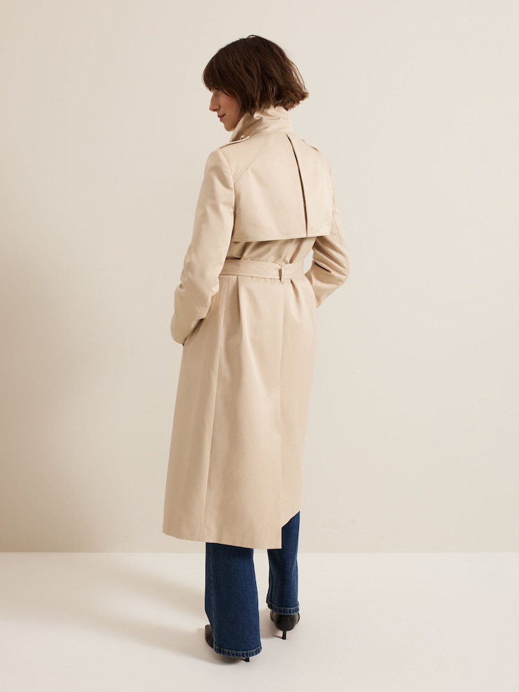 Phase Eight Natural Cheryl Camel Long Fitted Trench Coat - Image 2 of 7