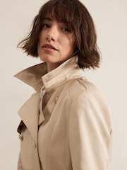 Phase Eight Natural Cheryl Camel Long Fitted Trench Coat - Image 5 of 7
