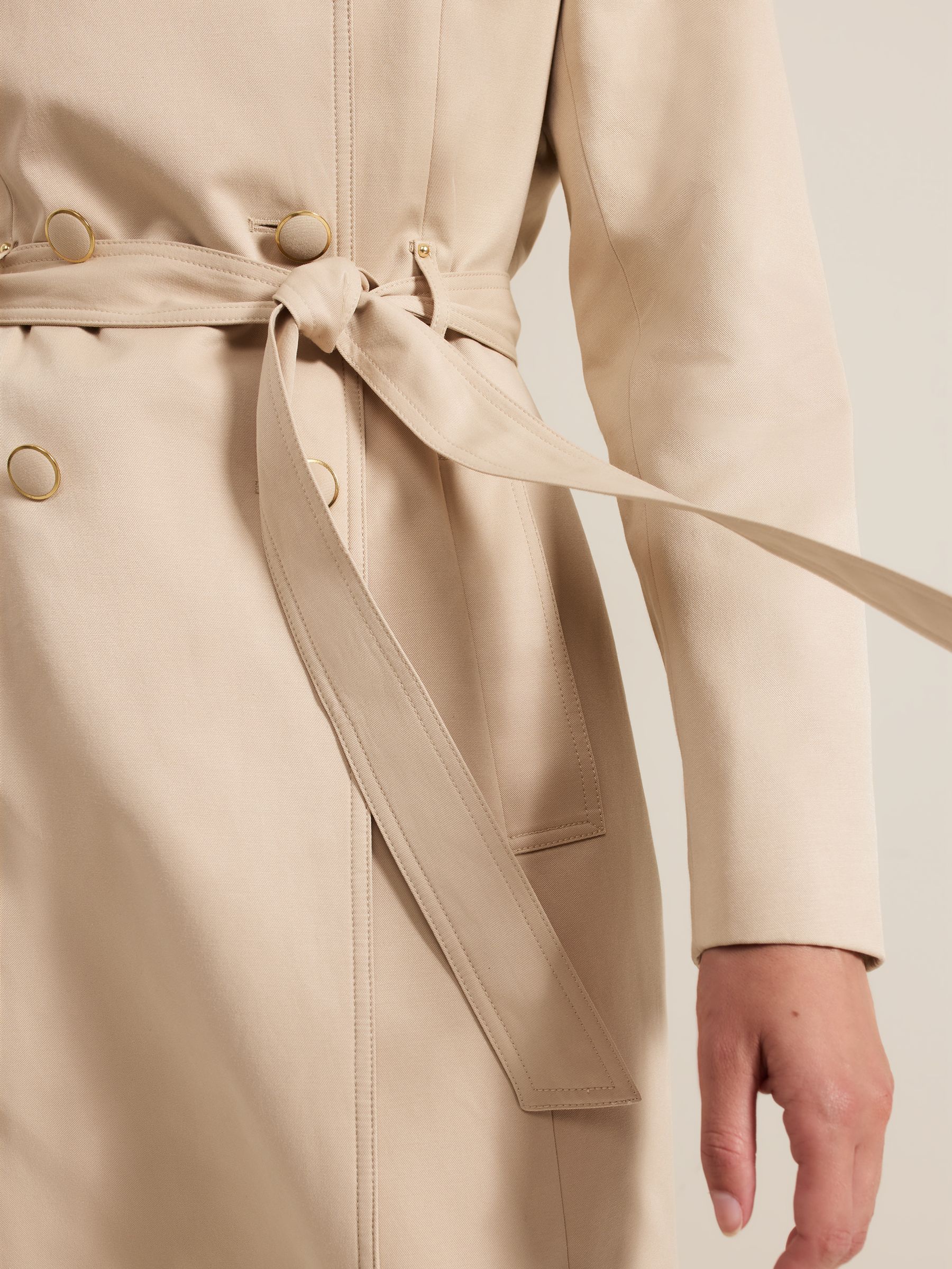 Buy Phase Eight Natural Cheryl Camel Long Fitted Trench Coat from