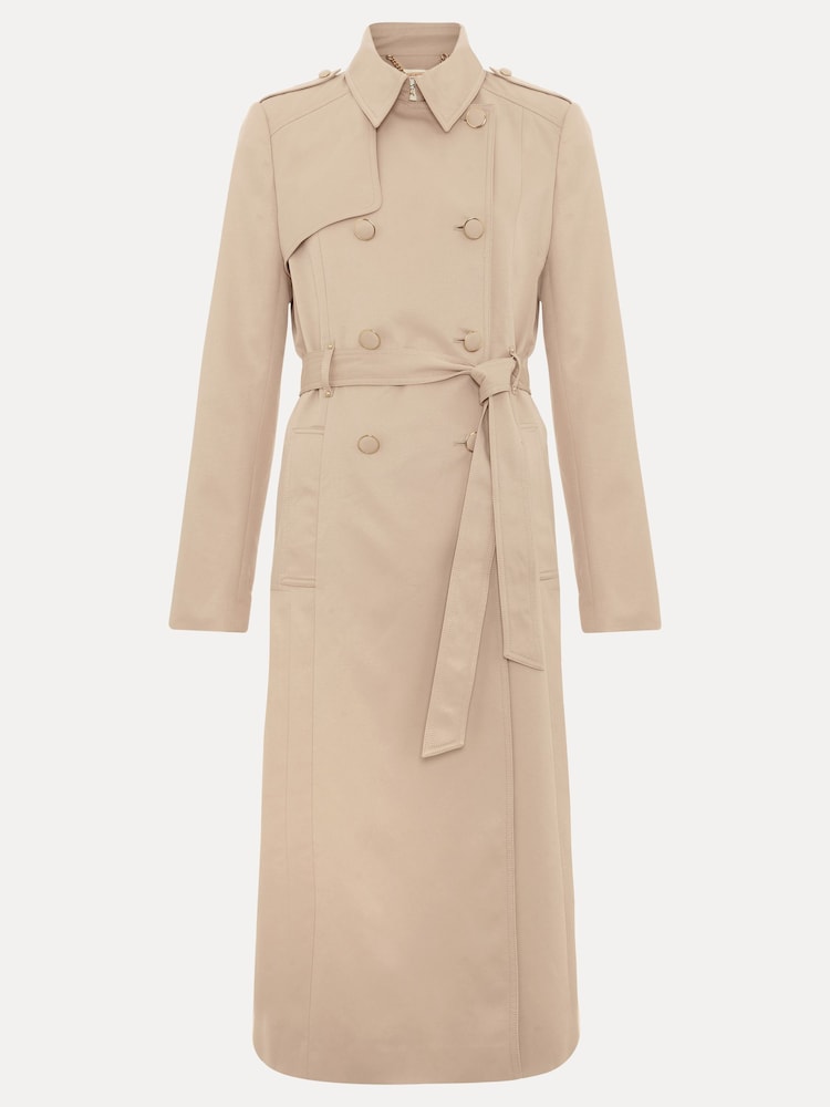 Phase Eight Natural Cheryl Camel Long Fitted Trench Coat - Image 7 of 7