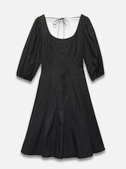 Mint Velvet Black 100% Cotton Midi Dress - Image 3 of 4