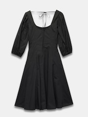 Mint Velvet Black 100% Cotton Midi Dress - Image 4 of 4
