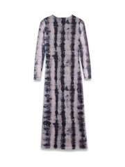 Mint Velvet Cream Mesh Abstract Print Midi Dress - Image 4 of 4