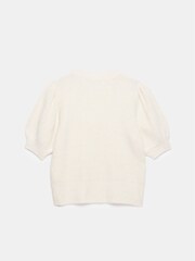 Mint Velvet White Knit Bow Top - Image 4 of 4