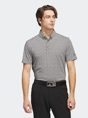 adidas Golf Go-To Printed Stripe Polo Shirt - Image 1 of 7