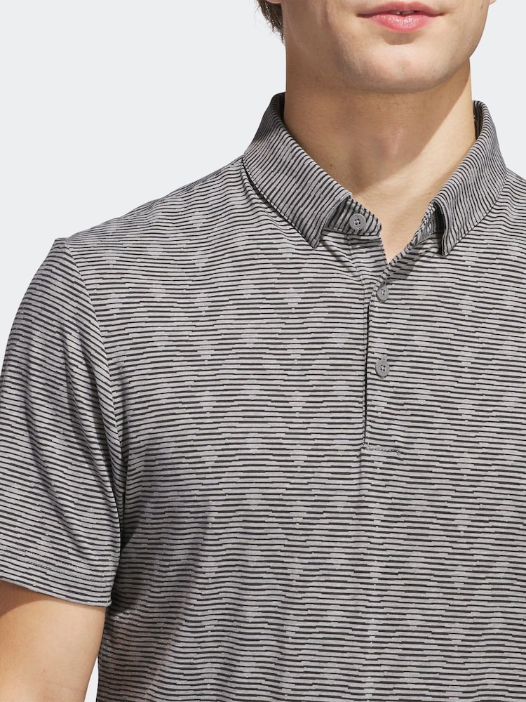 adidas Golf Go-To Printed Stripe Polo Shirt - Image 3 of 7