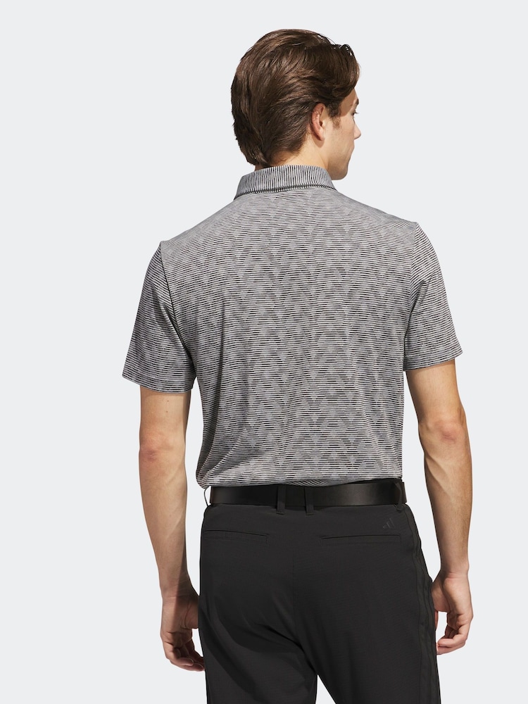 adidas Golf Go-To Printed Stripe Polo Shirt - Image 4 of 7