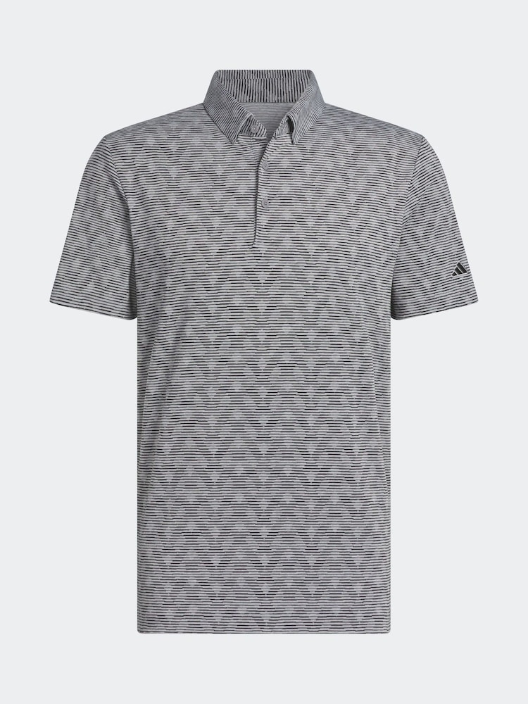 adidas Golf Go-To Printed Stripe Polo Shirt - Image 7 of 7