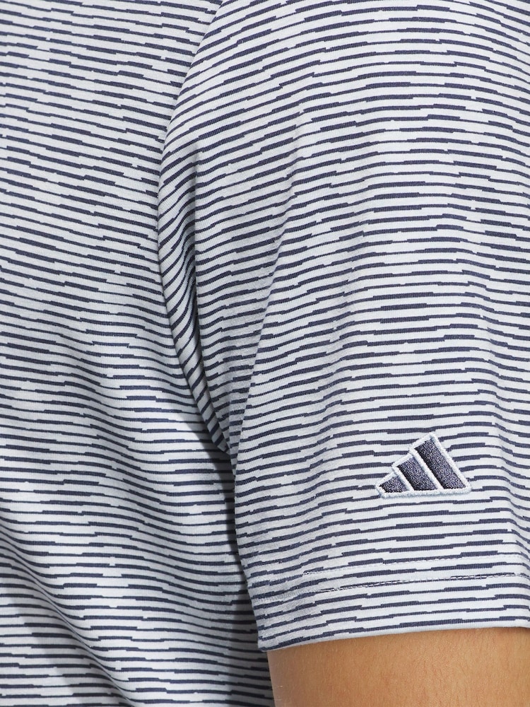 adidas Golf Go-To Printed Stripe Polo Shirt - Image 4 of 6
