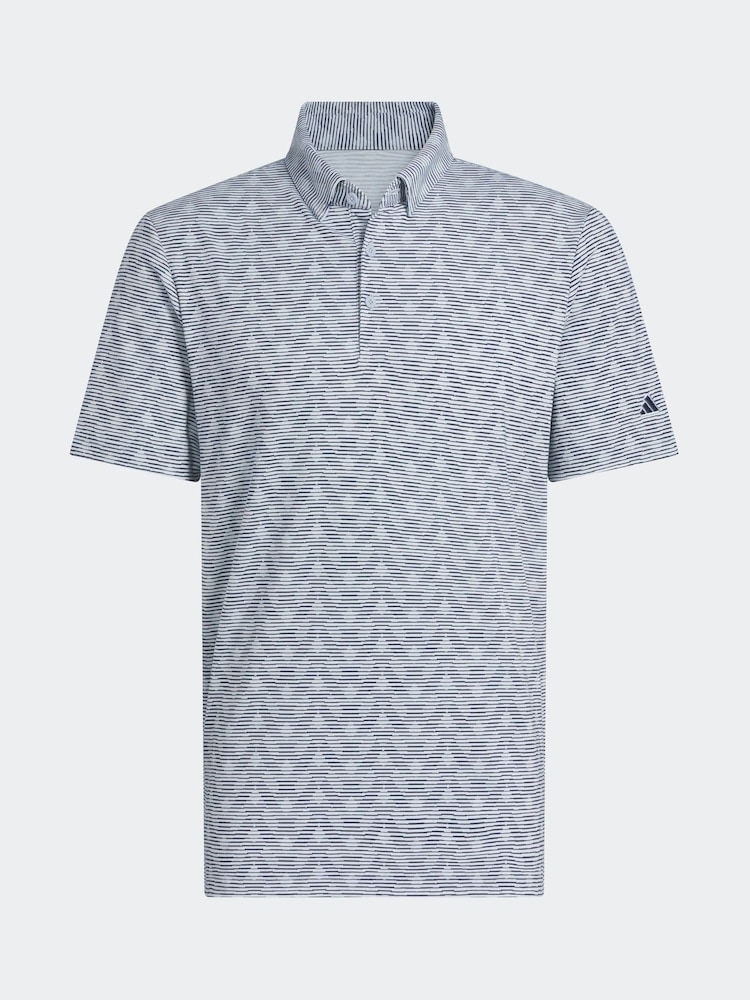 adidas Golf Go-To Printed Stripe Polo Shirt - Image 6 of 6