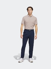 وردي - adidas Golf Go-To Printed Stripe Polo Shirt - صورة 3 من 7