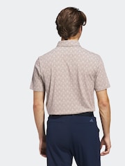 وردي - adidas Golf Go-To Printed Stripe Polo Shirt - صورة 4 من 7
