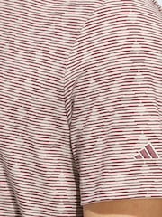 وردي - adidas Golf Go-To Printed Stripe Polo Shirt - صورة 5 من 7