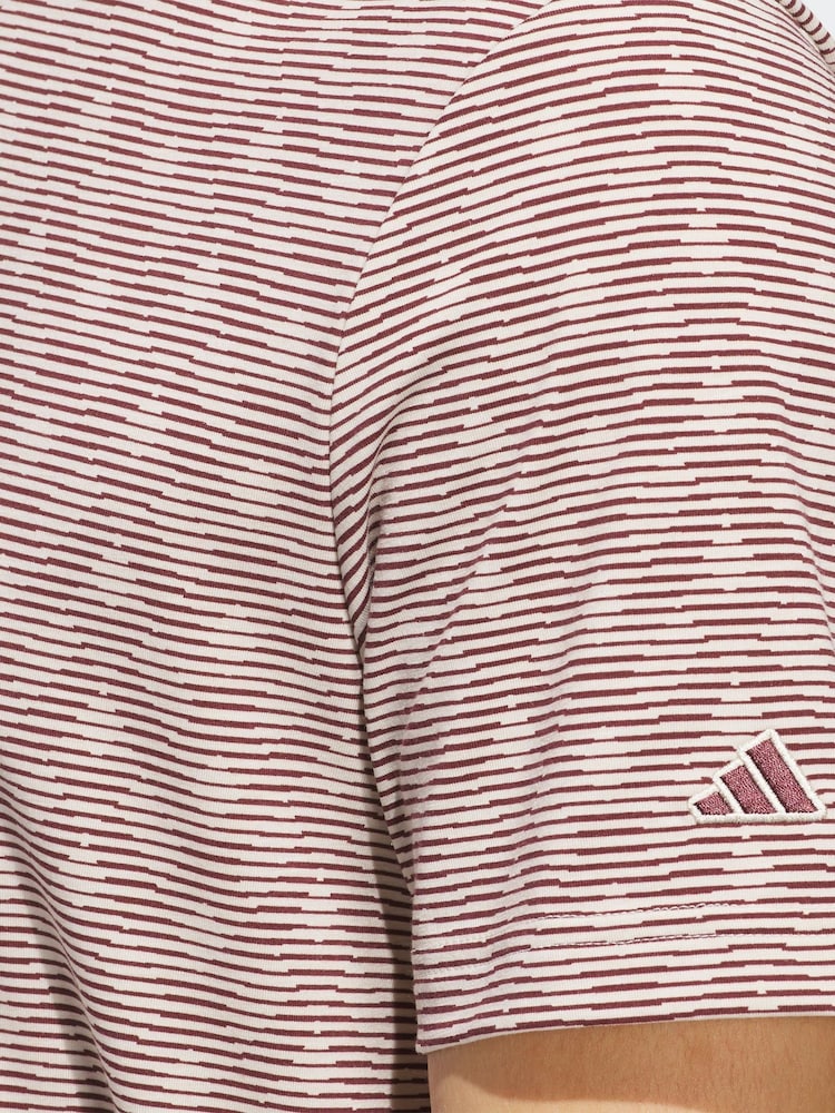adidas Golf Go-To Printed Stripe Polo Shirt - Image 5 of 7