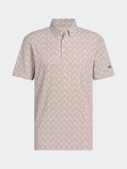 وردي - adidas Golf Go-To Printed Stripe Polo Shirt - صورة 7 من 7