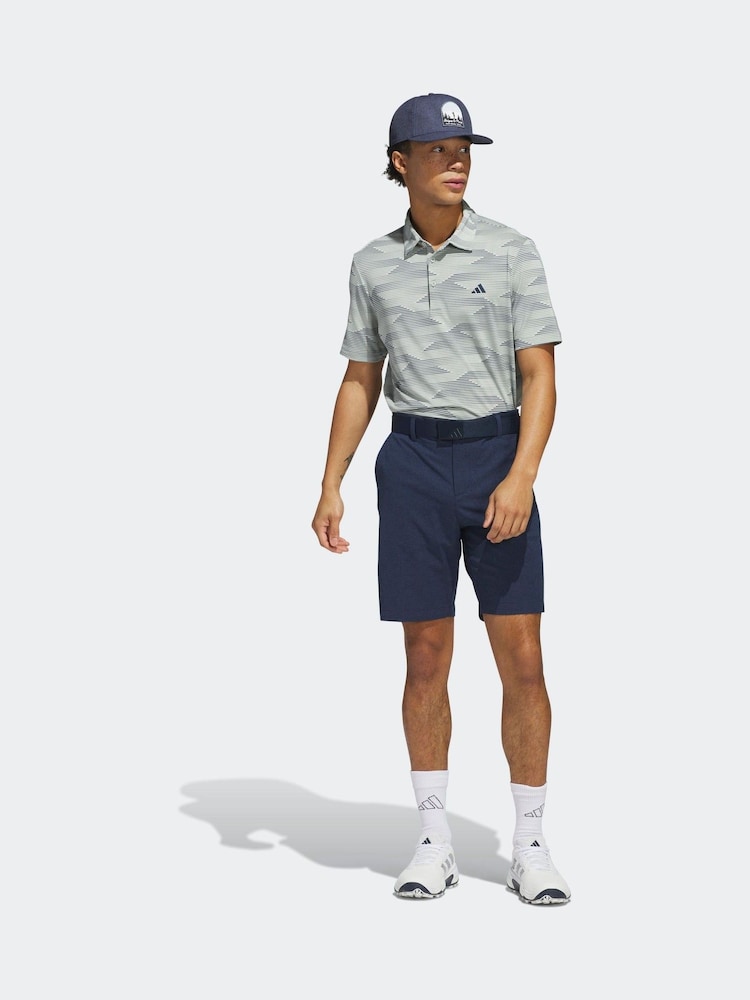 Серый - adidas Golf Ultimate 365 Speed Stripe Polo Shirt - Изображение 2 из 7