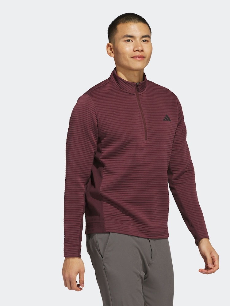 adidas Golf Ultimate365 Dwr Textured Quarter Zip Sweatshirt - Image 6 of 7