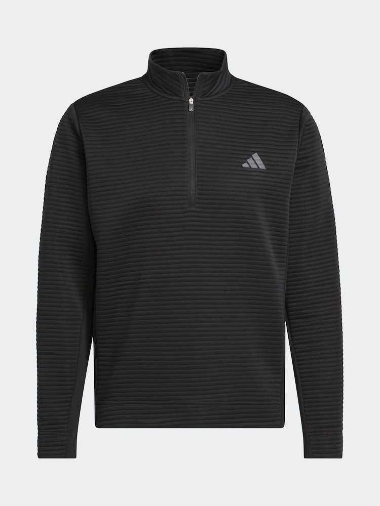 Чорний - Adidas Golf Ultimate365 Dwr Textured Quarter Zip світшот - Image 5 of 6