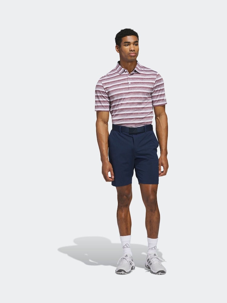 adidas Golf Two Colour Striped Polo Shirt - Image 6 of 7