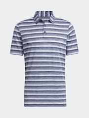 أزرق داكن/أبيض - قميص بولو خطوط لونين من Adidas Golf - صورة 5 من 5