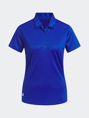 adidas Golf Womens Blue Solid Performance Short Sleeve Polo Shirt - Image 7 of 7