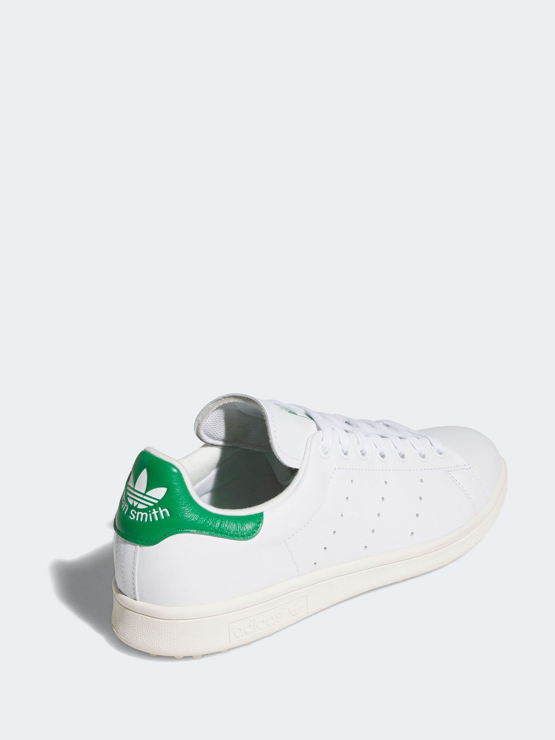 Buy adidas Golf White/Green Stan Smith Spikeless Trainers from