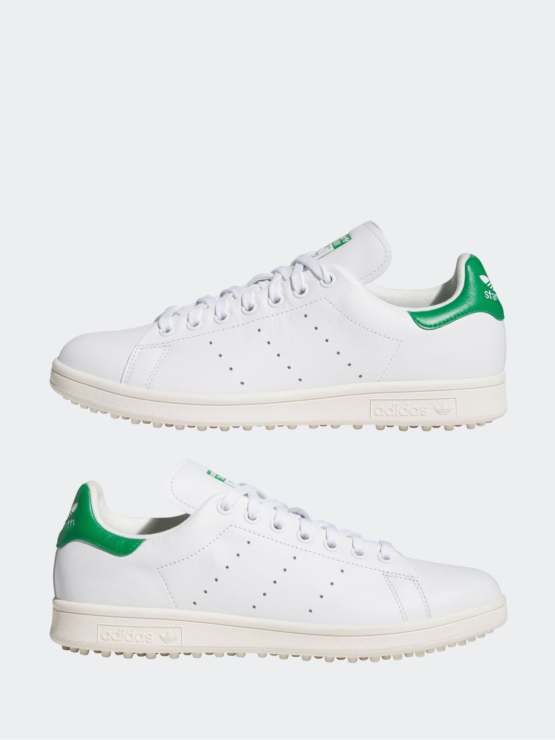Buy adidas Golf White/Green Stan Smith Spikeless Trainers from